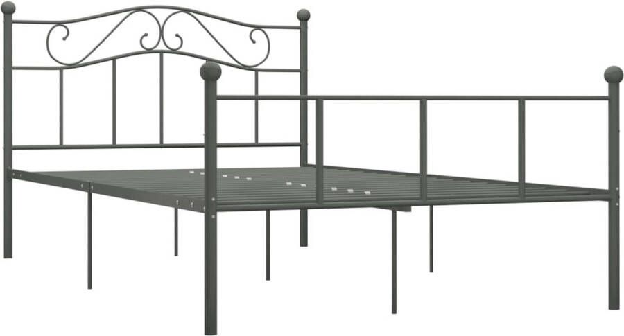 Maison Exclusive Bedframe metaal grijs 120x200 cm