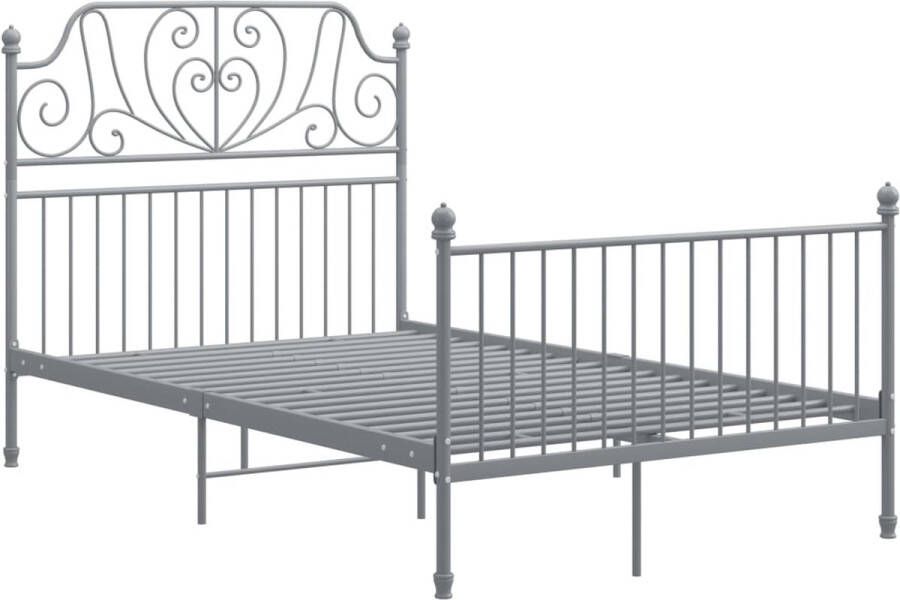 Maison Exclusive Bedframe metaal grijs 120x200 cm