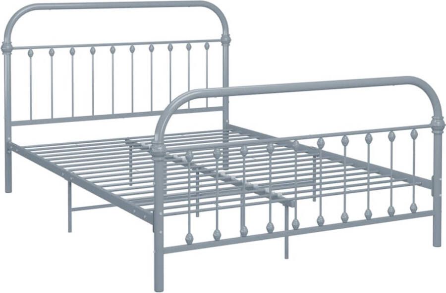 Maison Exclusive Bedframe metaal grijs 120x200 cm