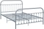 Maison Exclusive Bedframe metaal grijs 120x200 cm - Thumbnail 2