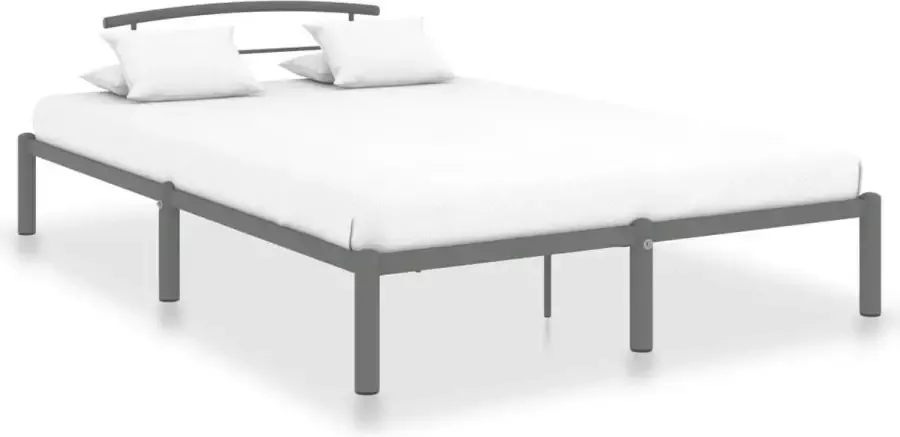Maison Exclusive Bedframe metaal grijs 120x200 cm