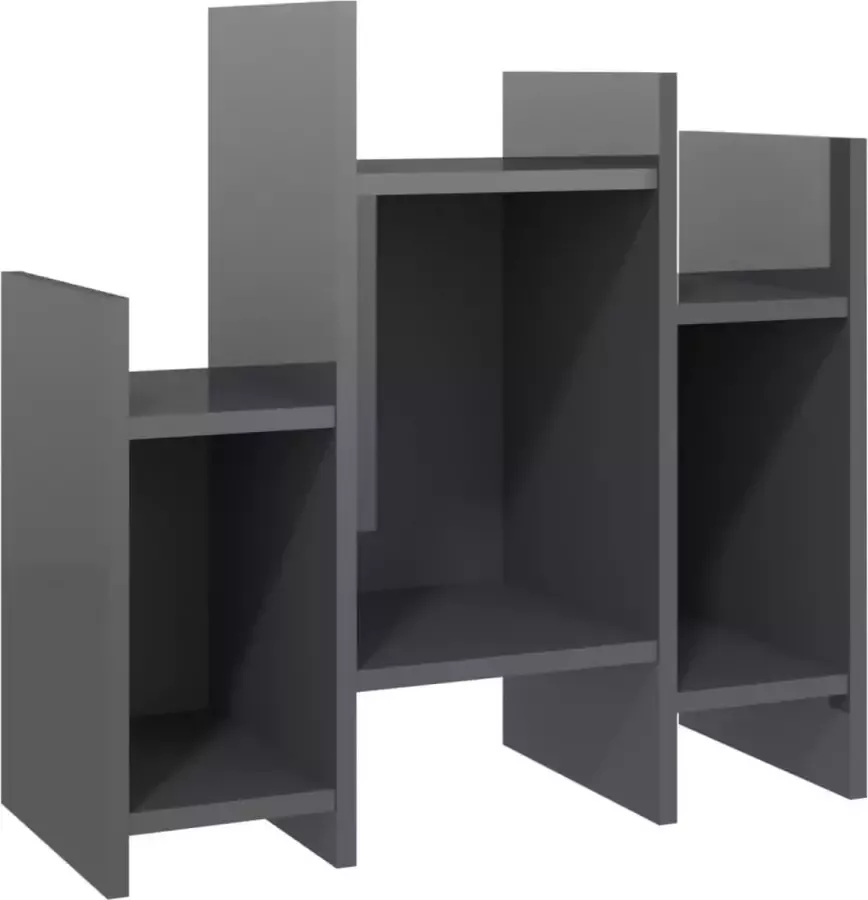 Maison Exclusive Bijzetkast 60x26x60 cm spaanplaat hoogglans grijs