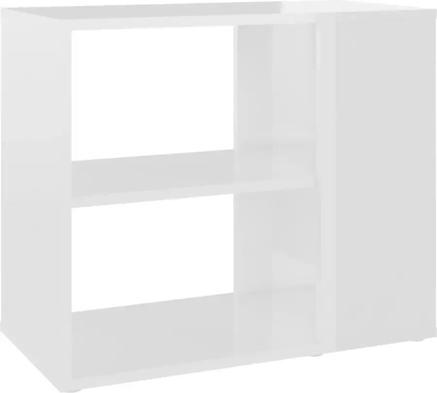 Maison Exclusive Bijzetkast 60x30x50 cm spaanplaat hoogglans wit