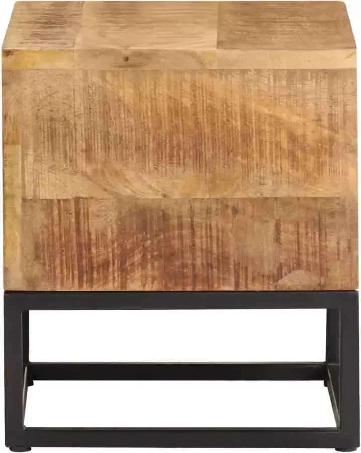 Maison Exclusive Bijzettafel 30x30x33 cm ruw mangohout