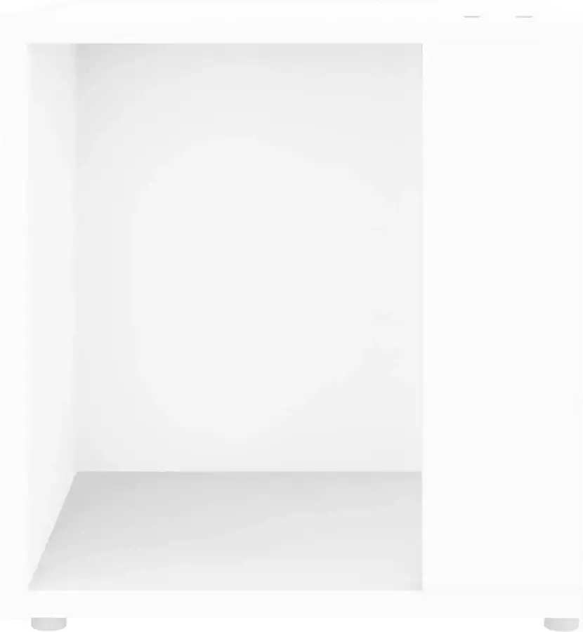Maison Exclusive Bijzettafel 33x33x34 5 cm bewerkt hout wit