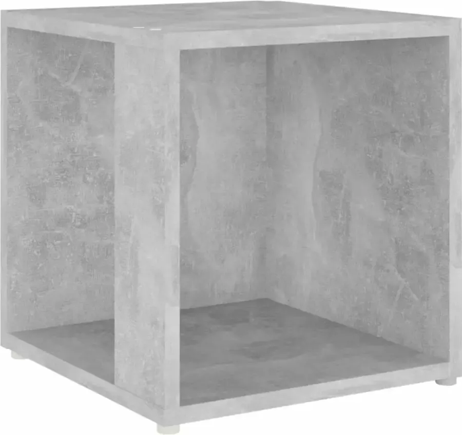 Maison Exclusive Bijzettafel 33x33x34 5 cm spaanplaat betongrijs
