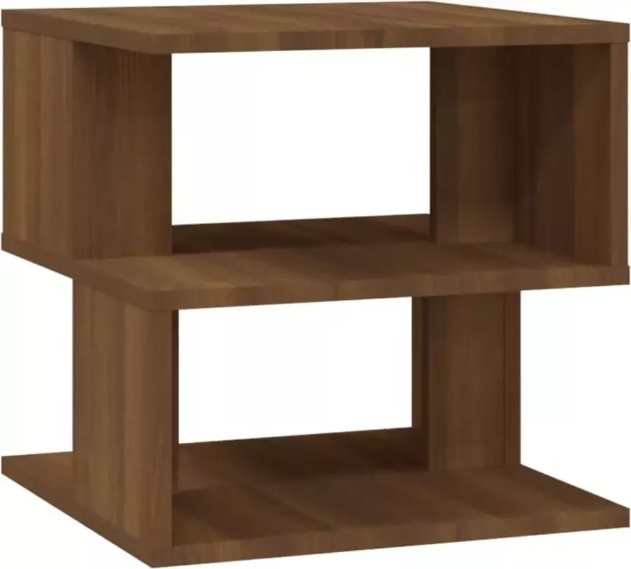 Maison Exclusive Bijzettafel 40x40x40 cm bewerkt hout bruineikenkleurig