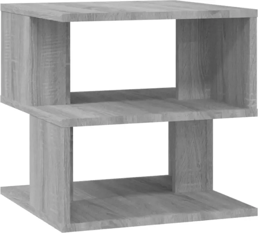 Maison Exclusive Bijzettafel 40x40x40 cm bewerkt hout grijs sonoma eikenkleurig