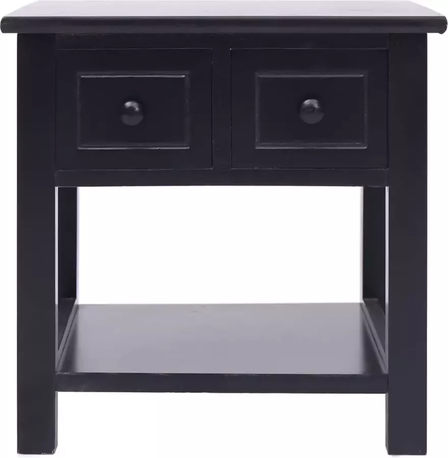 Maison Exclusive Bijzettafel 40x40x40 cm paulowniahout zwart