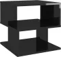Maison Exclusive Bijzettafel 40x40x40 cm spaanplaat hoogglans zwart - Thumbnail 1