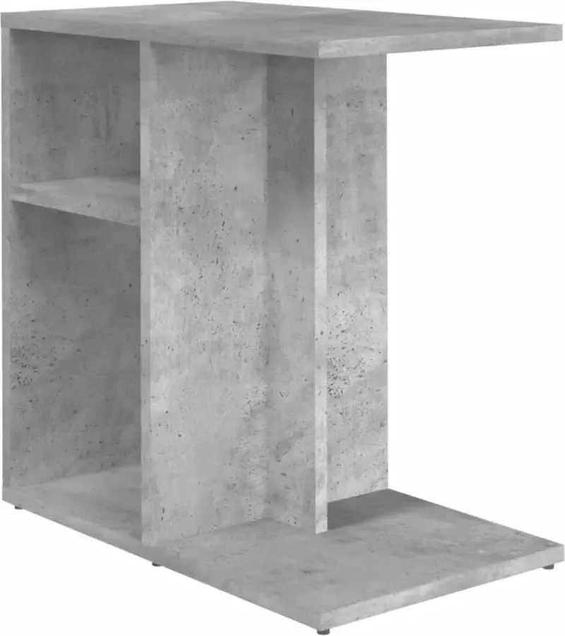 Maison Exclusive Bijzettafel 50x30x50 cm spaanplaat betongrijs