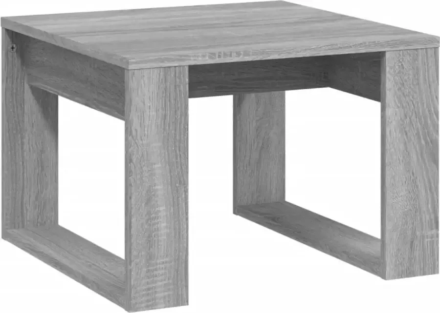 Maison Exclusive Bijzettafel 50x50x35 cm bewerkt hout grijs sonoma eikenkleurig