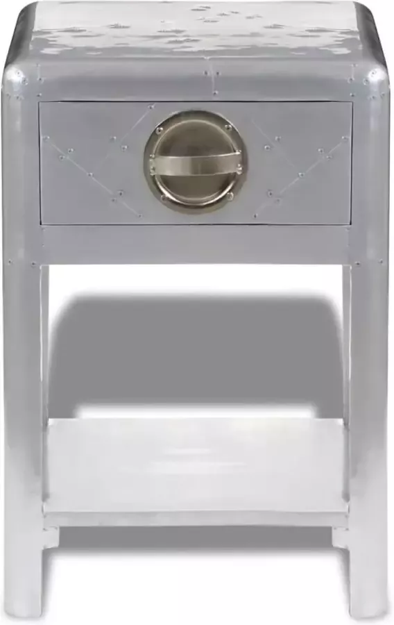 Maison Exclusive Bijzettafel met 1 lade vintage luchtvaartlook