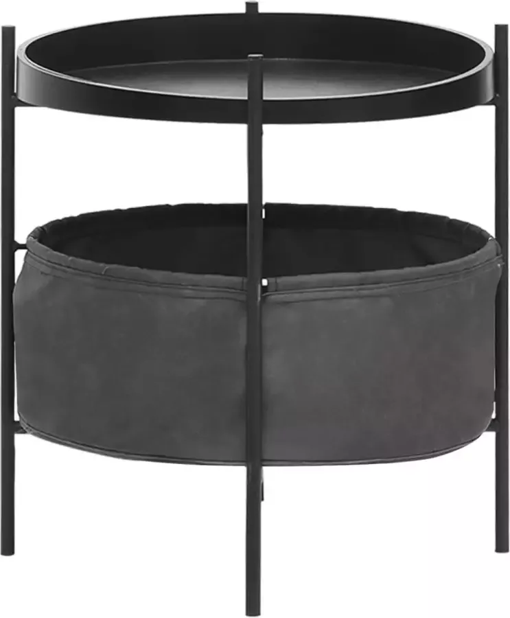 Maison Exclusive Bijzettafel met mand 40x40x45 5 cm grijs