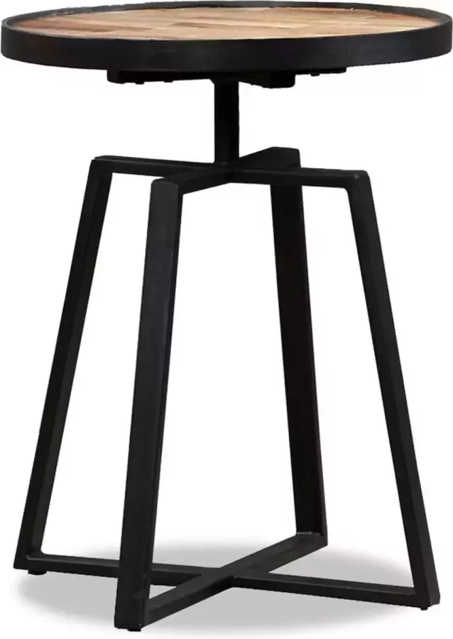 Maison Exclusive Bijzettafel rond massief gerecycled teakhout