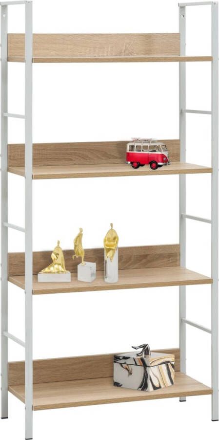 Maison Exclusive Boekenkast 4 schappen 60x27 6x124 5 cm spaanplaat eikenkleurig