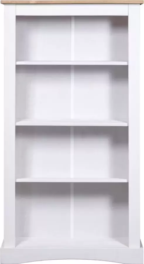 Maison Exclusive Boekenkast 4 schappen 81x29x150 cm grenenhout Corona-stijl wit