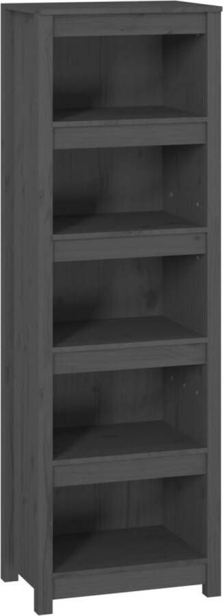 Maison Exclusive Boekenkast 50x35x154 cm massief grenenhout grijs