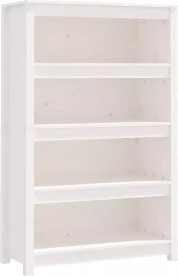 Maison Exclusive Boekenkast 80x35x126 cm massief grenenhout wit