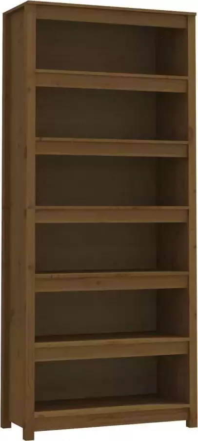 Maison Exclusive Boekenkast 80x35x183 cm massief grenenhout honingbruin