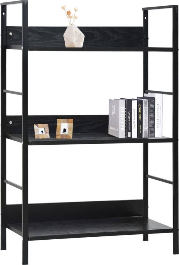 Maison Exclusive Boekenkast met 3 schappen 60x27 6x90 5 cm spaanplaat zwart