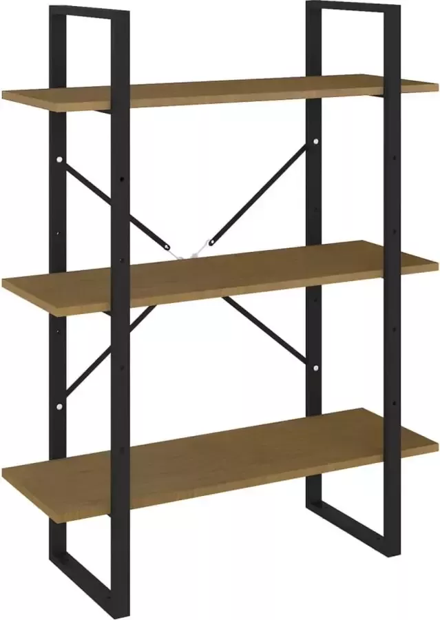 Maison Exclusive Boekenkast met 3 schappen 80x30x105 cm massief grenenhout bruin