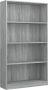 Maison Exclusive Boekenkast met 4 schappen 80x24x142 cm bewerkt hout grijs - Thumbnail 1