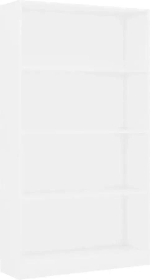 Maison Exclusive Boekenkast met 4 schappen 80x24x142 cm bewerkt hout wit