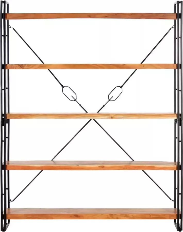 Maison Exclusive Boekenkast met 5 schappen 140x30x180 cm massief acaciahout