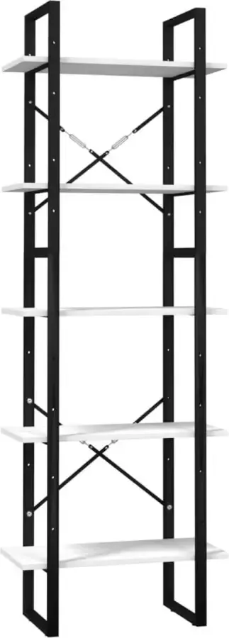 Maison Exclusive Boekenkast met 5 schappen 60x30x175 cm grenenhout wit