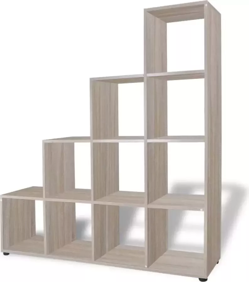 Maison Exclusive Boekenkast presentatiemeubel trapvormig 142 cm eikenkleur