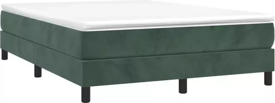 Maison Exclusive Boxspringframe fluweel donkergroen 140x200 cm