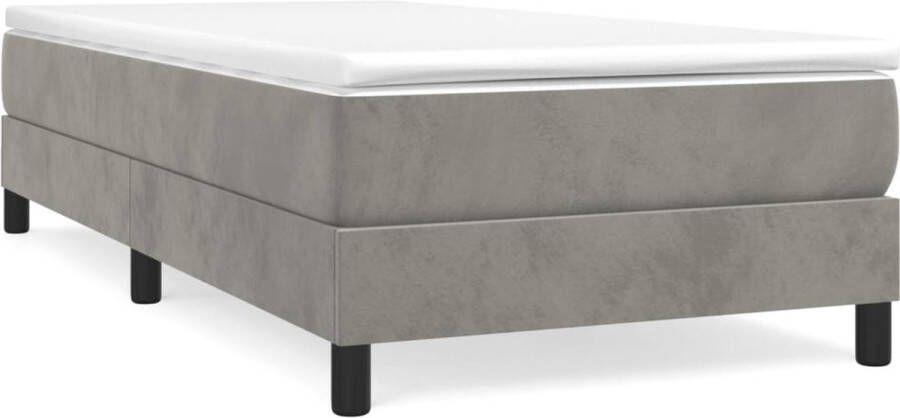 Maison Exclusive Boxspringframe fluweel lichtgrijs 100x200 cm