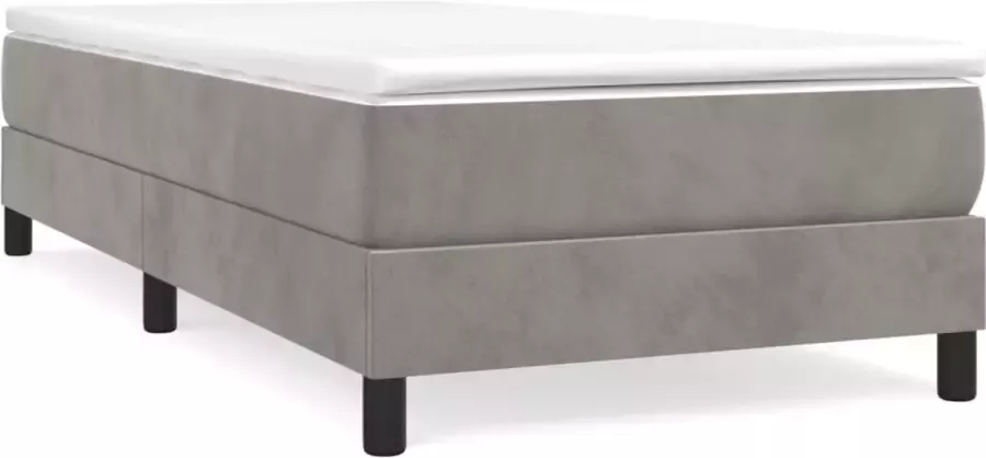 Maison Exclusive Boxspringframe fluweel lichtgrijs 100x200 cm