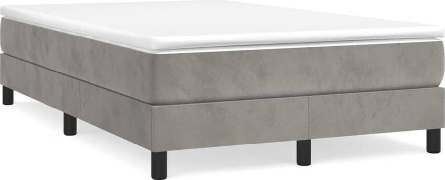 Maison Exclusive Boxspringframe fluweel lichtgrijs 120x200 cm