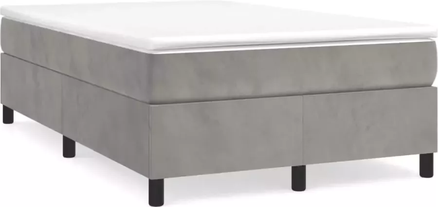 Maison Exclusive Boxspringframe fluweel lichtgrijs 120x200 cm