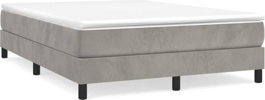 Maison Exclusive Boxspringframe fluweel lichtgrijs 140x200 cm