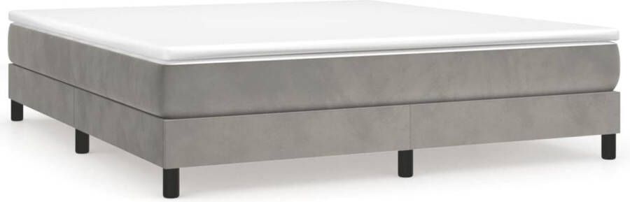 Maison Exclusive Boxspringframe fluweel lichtgrijs 180x200 cm