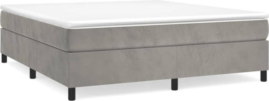 Maison Exclusive Boxspringframe fluweel lichtgrijs 200x200 cm