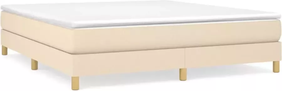 Maison Exclusive Boxspringframe stof crèmekleurig 160x200 cm