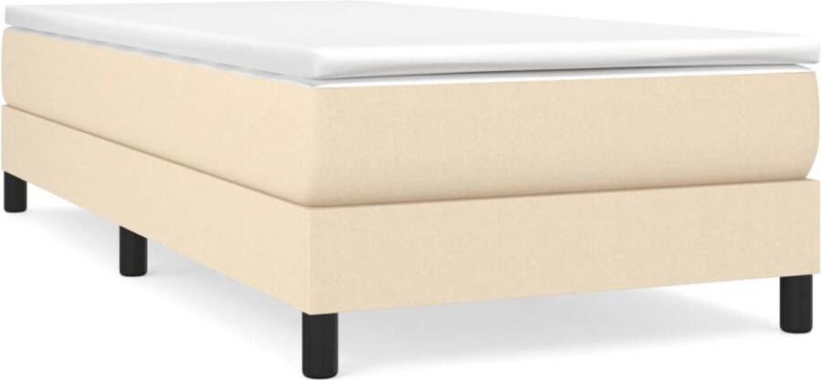 Maison Exclusive Boxspringframe stof crèmekleurig 90x190 cm