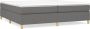 Maison Exclusive Boxspringframe stof donkergrijs 200x200 cm - Thumbnail 1