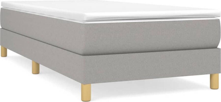 Maison Exclusive Boxspringframe stof lichtgrijs 100x200 cm