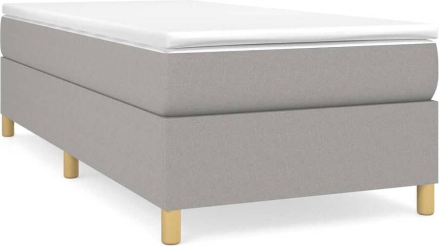 Maison Exclusive Boxspringframe stof lichtgrijs 100x200 cm