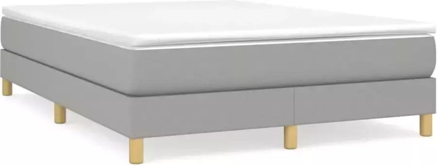 Maison Exclusive Boxspringframe stof lichtgrijs 140x190 cm