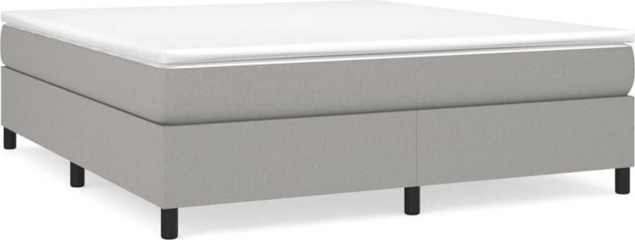 Maison Exclusive Boxspringframe stof lichtgrijs 160x200 cm - Foto 1