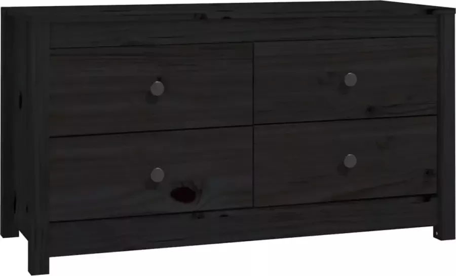 Maison Exclusive Dressoir 100x40x54 cm massief grenenhout zwart