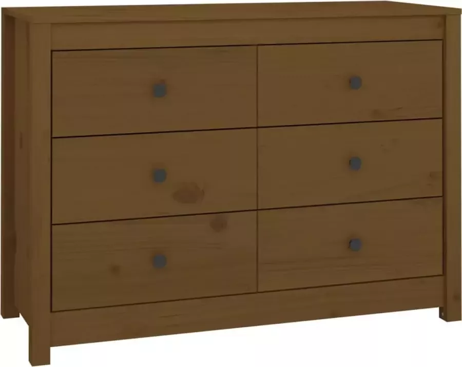 Maison Exclusive Dressoir 100x40x72 cm massief grenenhout honingbruin