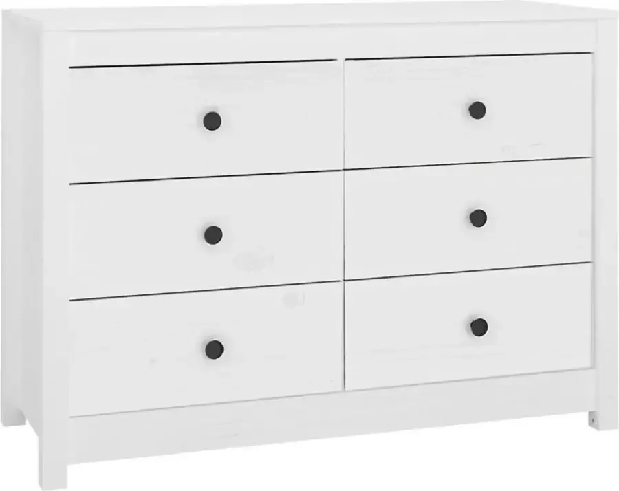 Maison Exclusive Dressoir 100x40x72 cm massief grenenhout wit