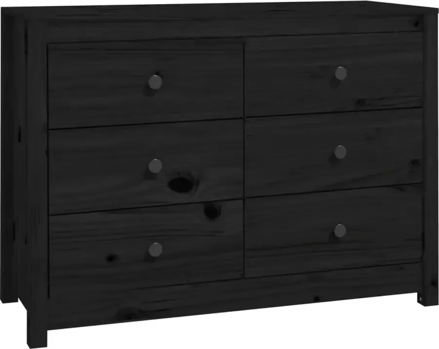 Maison Exclusive Dressoir 100x40x72 cm massief grenenhout zwart